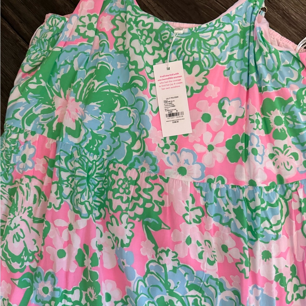 Lilly Pulitzer Pink and Green Floral Dress